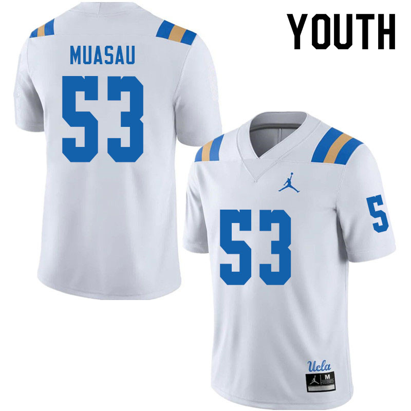 Jordan Brand Youth #53 Darius Muasau UCLA Bruins College Football Jerseys Sale-White - Click Image to Close